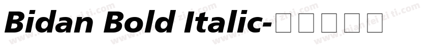 Bidan Bold Italic字体转换